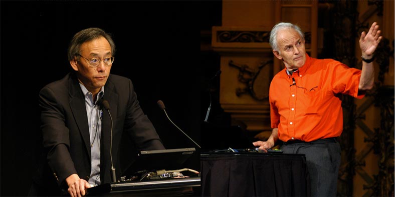 Nobel laureates Professors Stephen Chu and Sir Harry Kroto