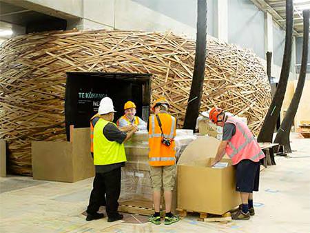 Working on the nature zone at Te Papa