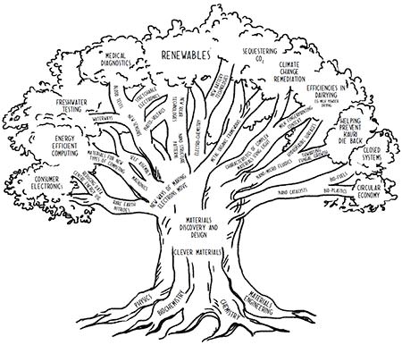 Diagram showing the branches of our research